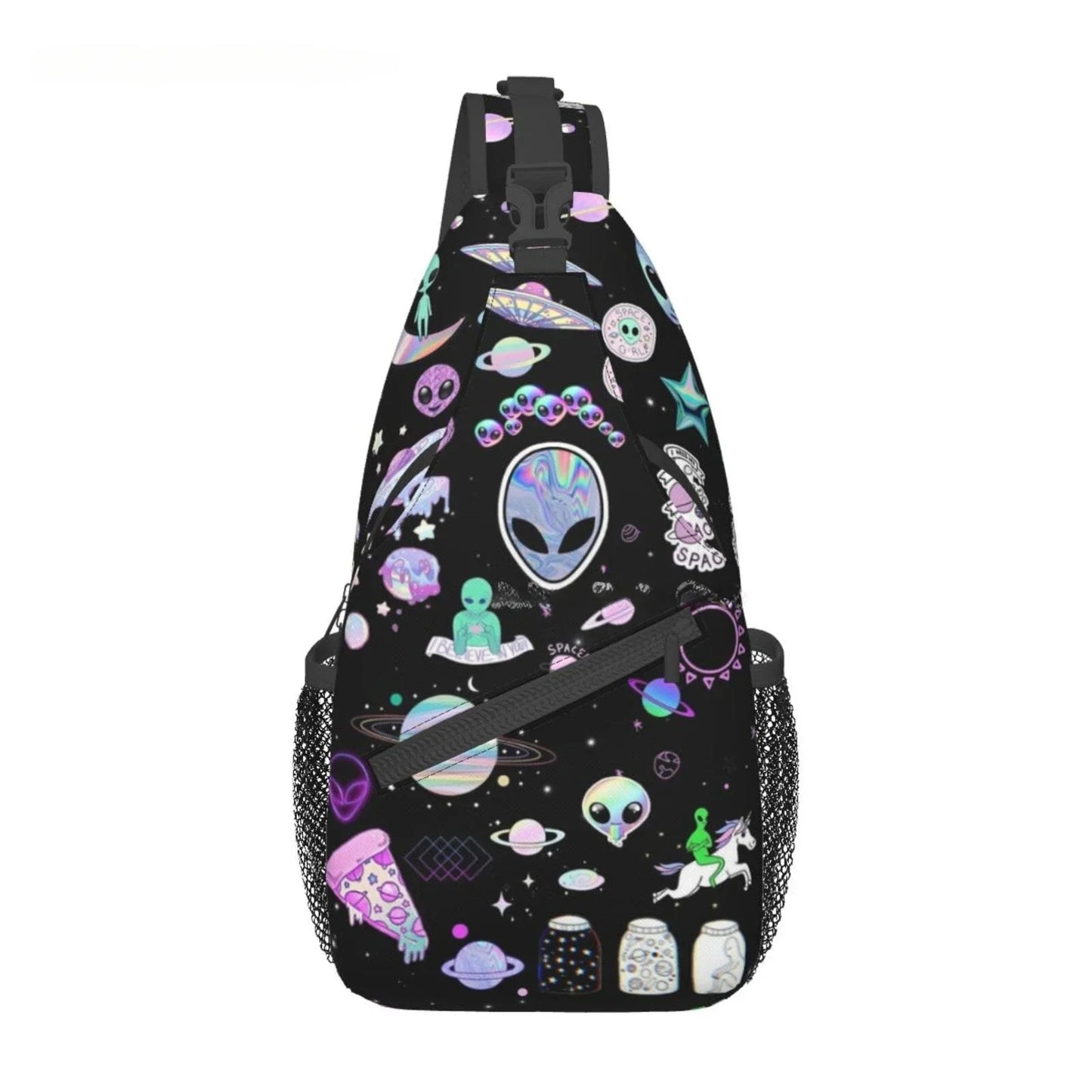 Eye- Catching Alien Sling Backpack 