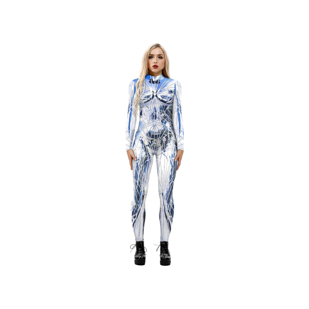 Women's Skeleton Print Alien Jumpsuit