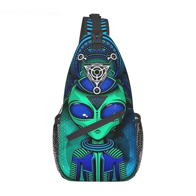 Eye- Catching Alien Sling Backpack 