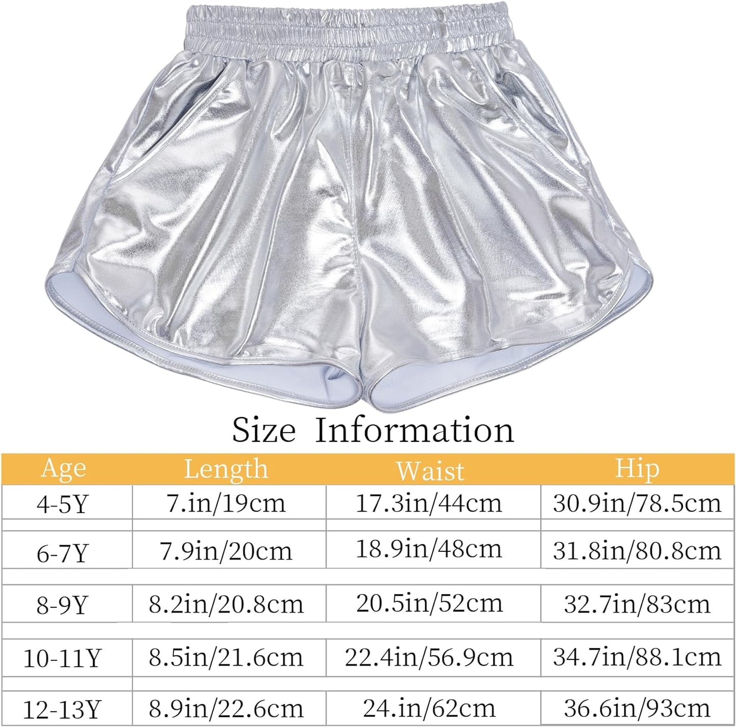 Alien Costume Metallic Shorts with Headband Space Costume Accessories for Boys and Girls for Party,Hallowen,Cosplay