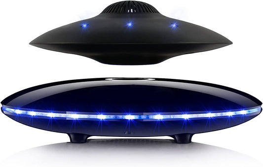 Magnetic Levitating Bluetooth Speaker, Levitating UFO Speakers with LED Lights, 360 Degree Rotation,Wireless Floating Speakers for Home Office Decor Cool Tech Gadgets,Creative Gifts