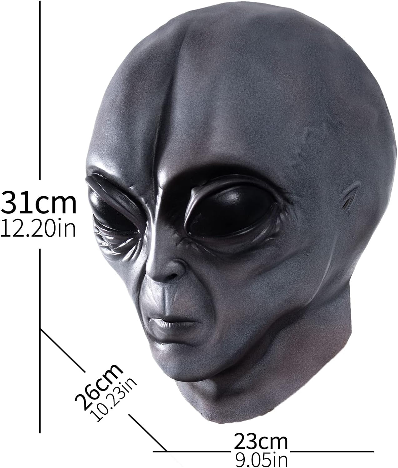 Realistic Alien Face Masks Extraterrestrial Encounter Prank Masks Fun Halloween Cosplay