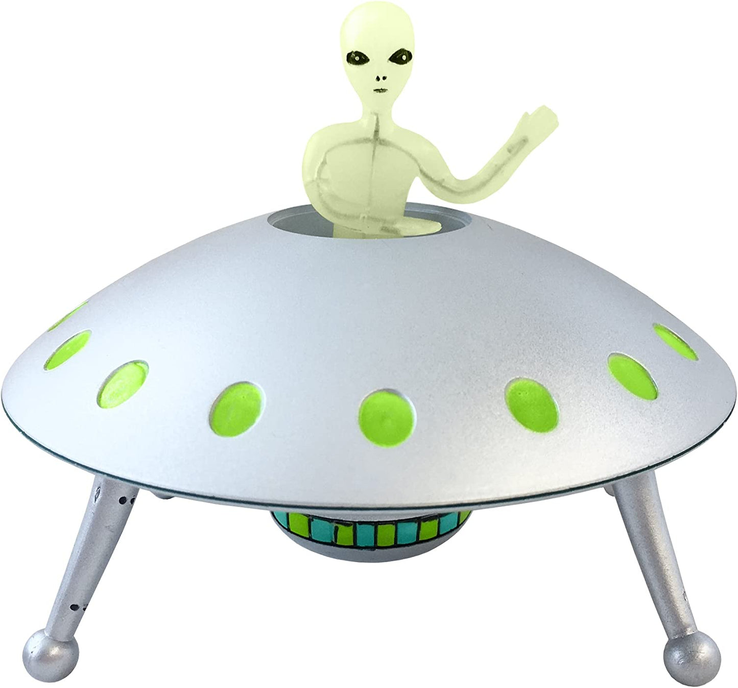 UFO Saucer Alien Toy - Glowing Aliens Included