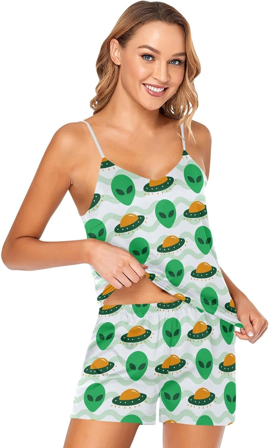 stylish women's alien pajama set