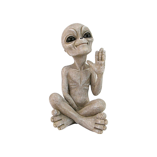 Greetings Earthlings UFO Alien Statue