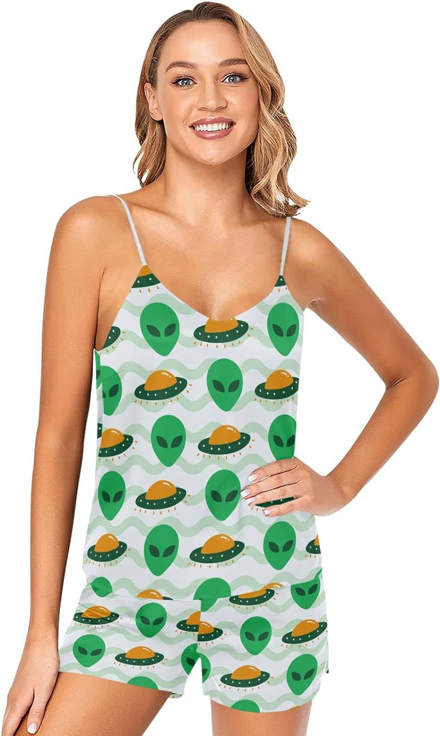 stylish women's alien pajama set