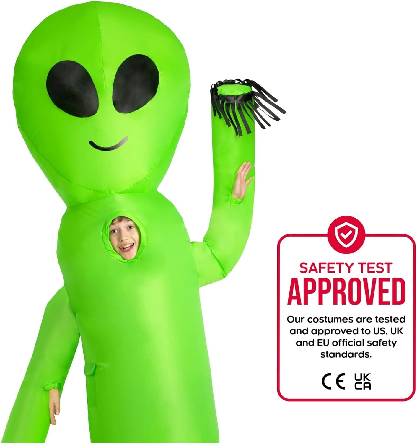 Child Inflatable Alien Costume Kids, Blow up Alien Costume for Kids, Green Alien Suit Kids