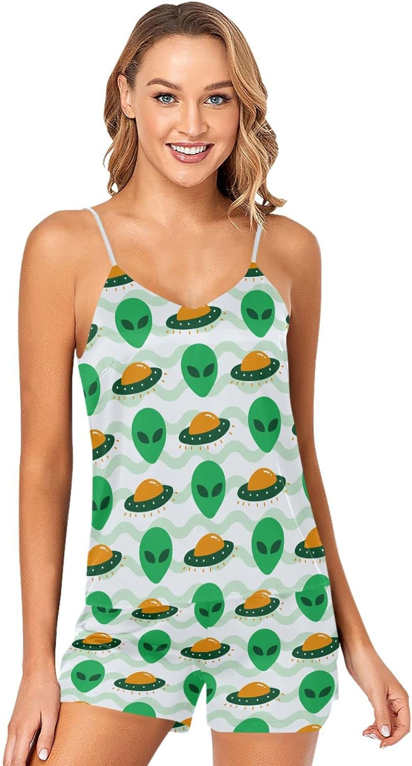 stylish women's alien pajama set