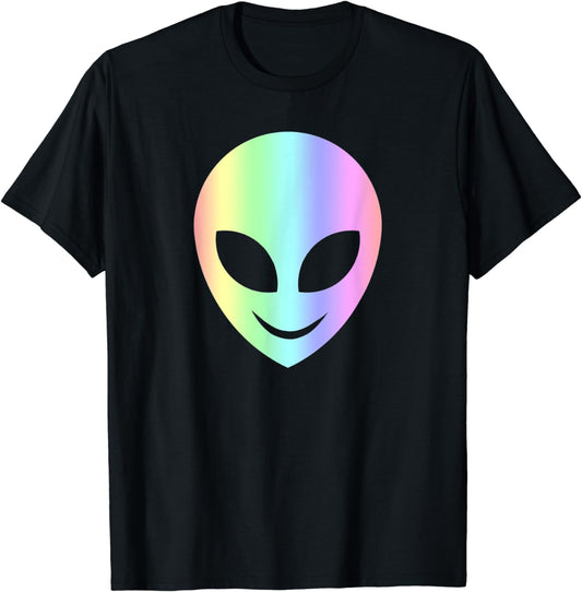 Smiling Alien Head Halloween Alien Costume Women Men T-Shirt