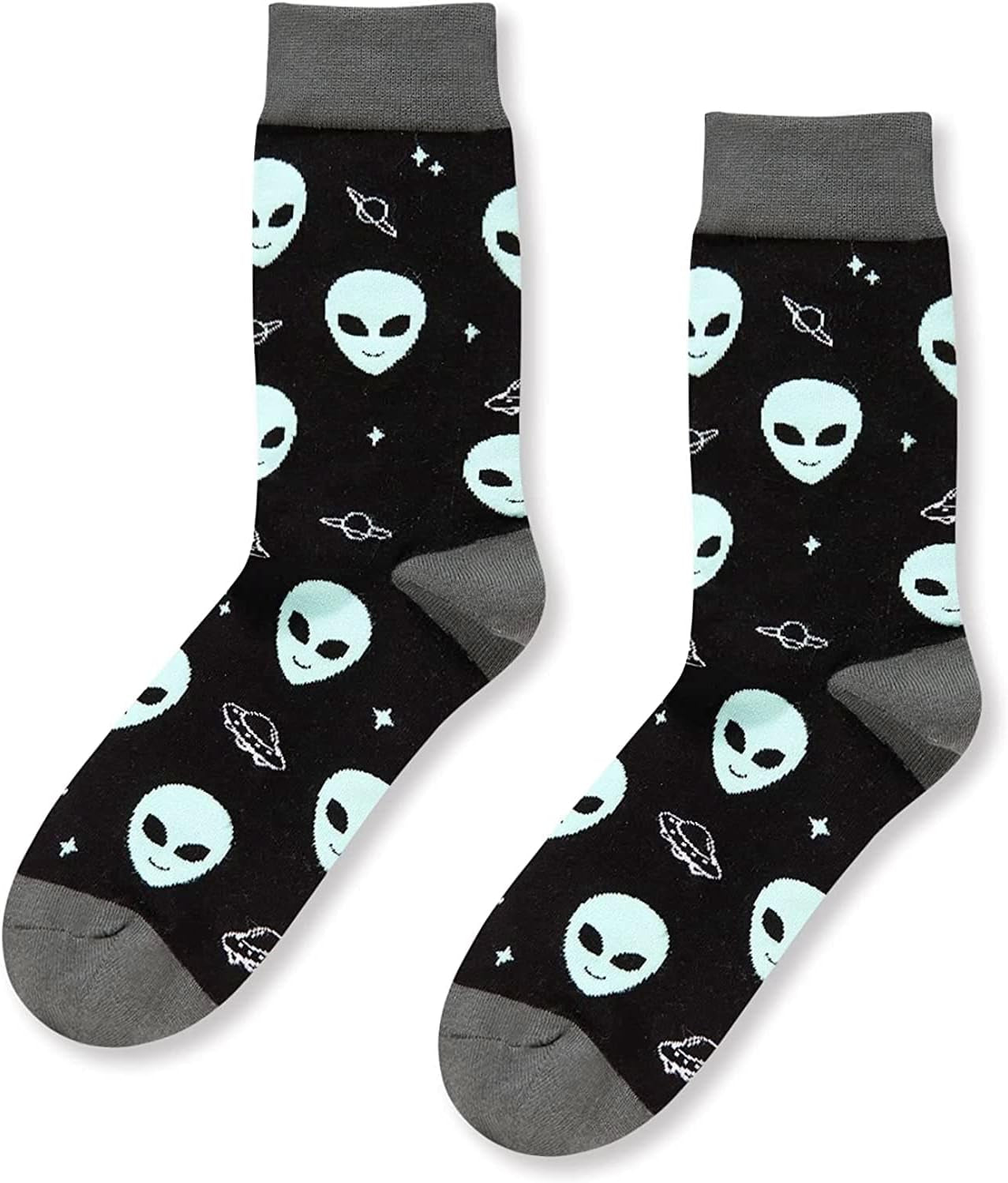 Funny Alien Socks Space Socks for Men Crazy Socks, Weird Socks Astronomy Gifts Space Gifts, Trippy Socks Ufo Socks Weird Gifts Alien Gifts for Men