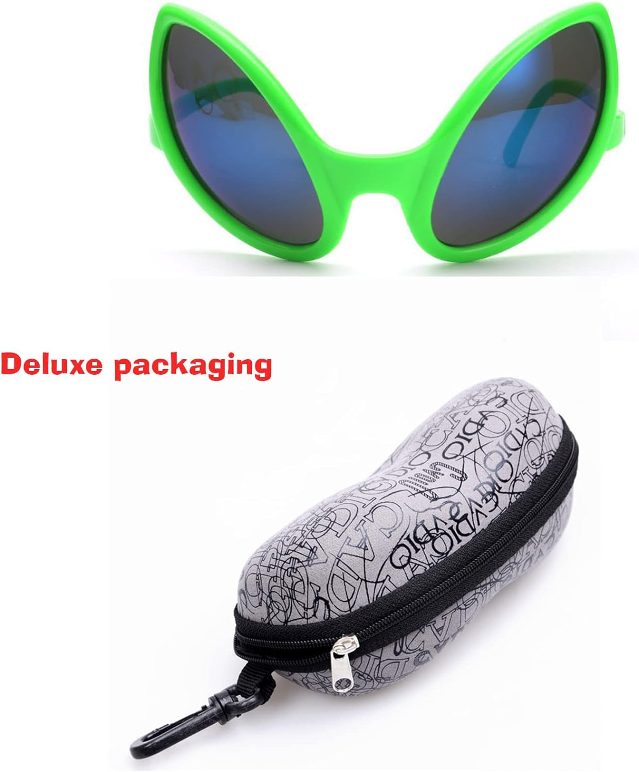 Novelty Alien Glasses for Halloween Party Accessories, Alien Costume Accessories Eyeglasses with Deluxe Gift Glassesbox