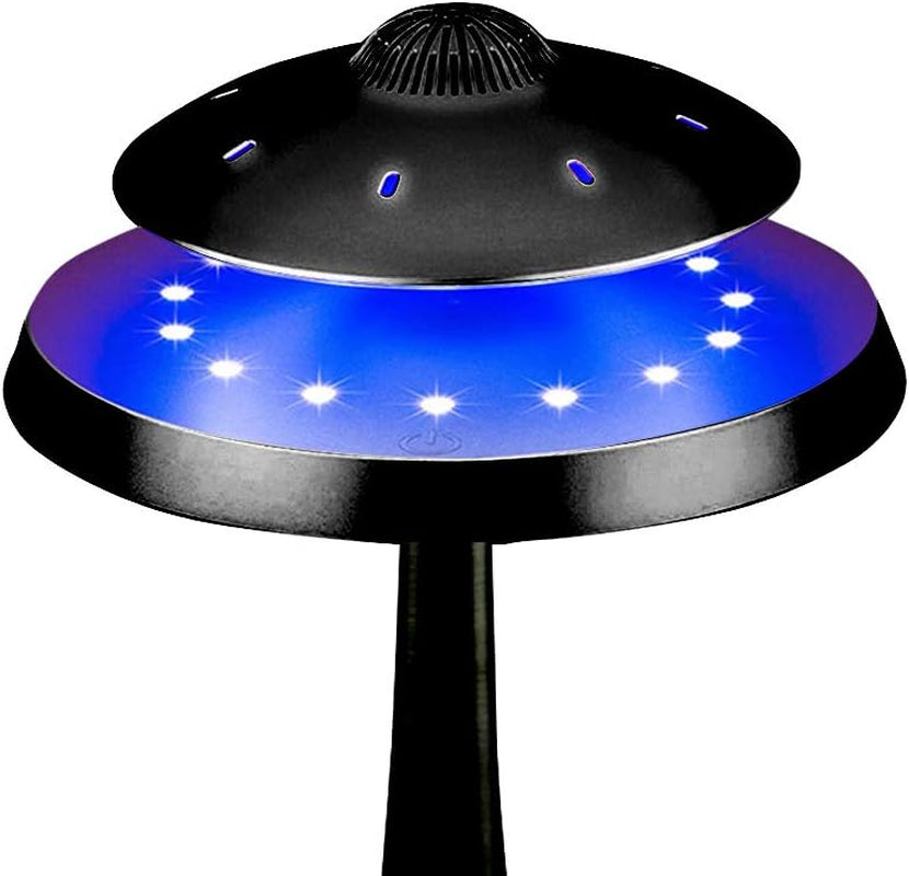 Levitating Floating Speaker, Magnetic UFO Bluetooth Speaker V4.0 , LED Lamp Bluetooth Speaker with 5W Stereo Sound , Wireless Charge, 360 Degree Rotation , for Home /Office Decor ,Unique Gifts(Black)