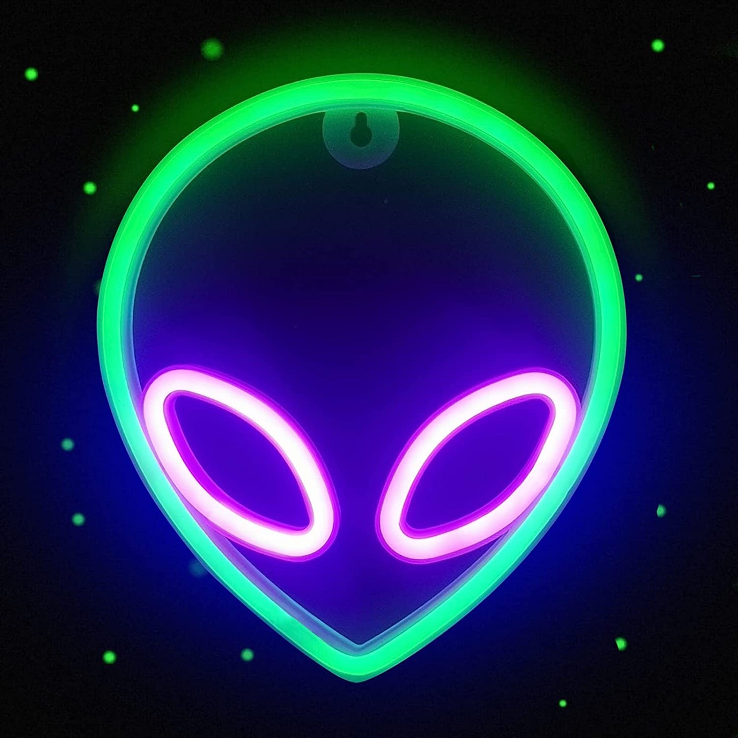 Alien Neon Sign LED Alien Neon Light Usb/Battery Operated Cool Alien Light up Sign for Wall Decor Game Room Aesthetic Hanging Light for Man Cave Stuff, Bedroom, Bar, Party, Christmas