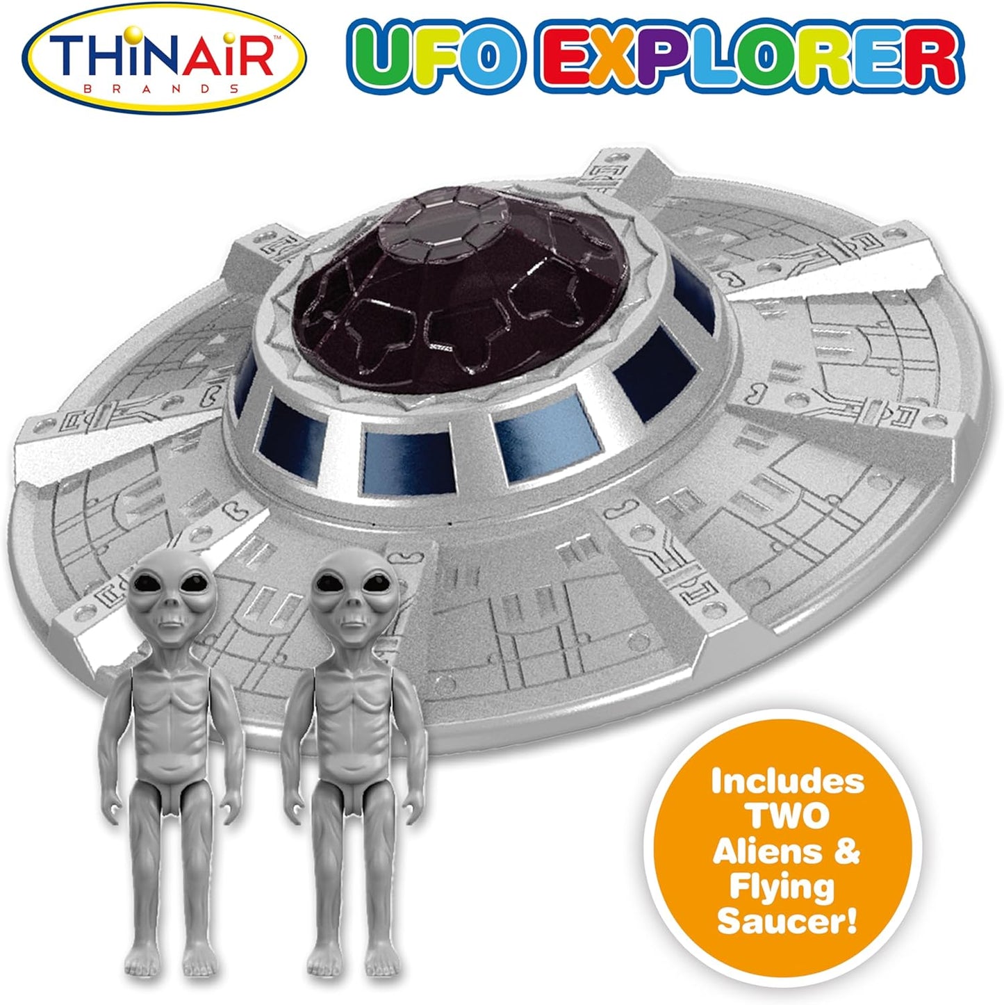 UFO Saucer Alien toy- 2 aliens included