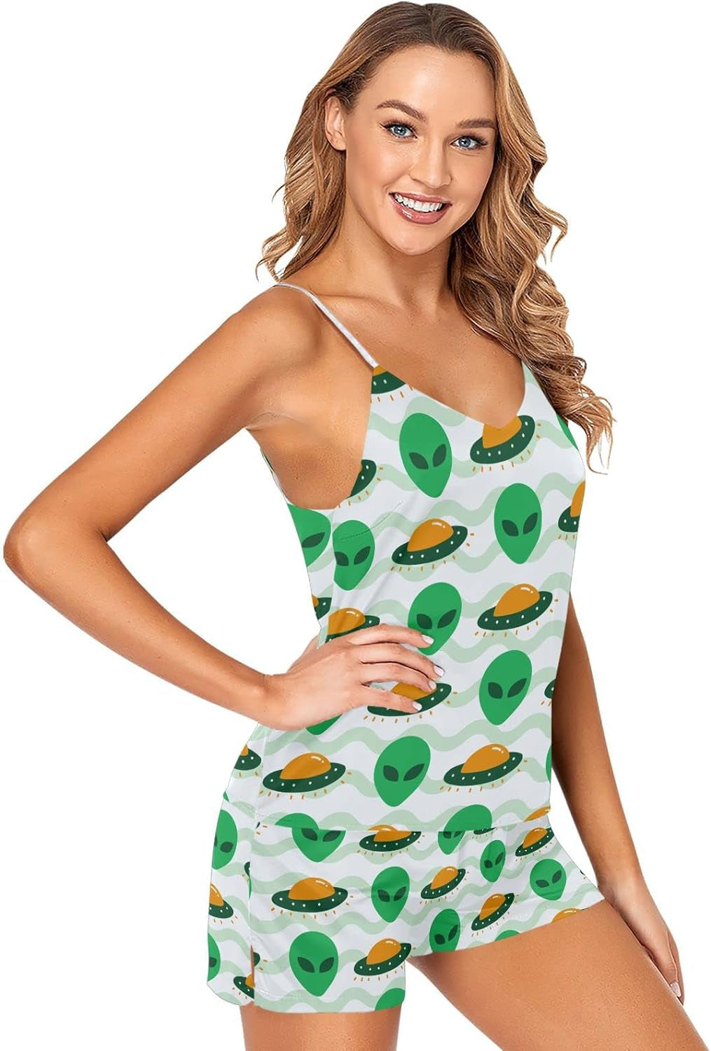 stylish women's alien pajama set