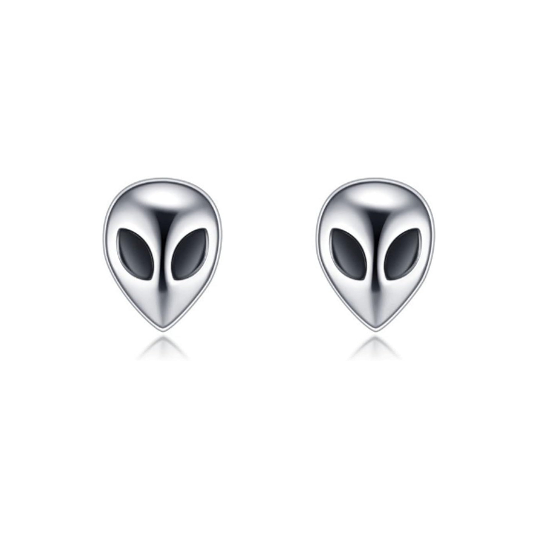 Alien Jewelry - Minimalist Small Alien Earrings