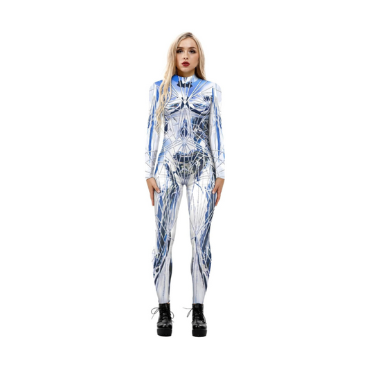 Women's Skeleton Print Alien Jumpsuit