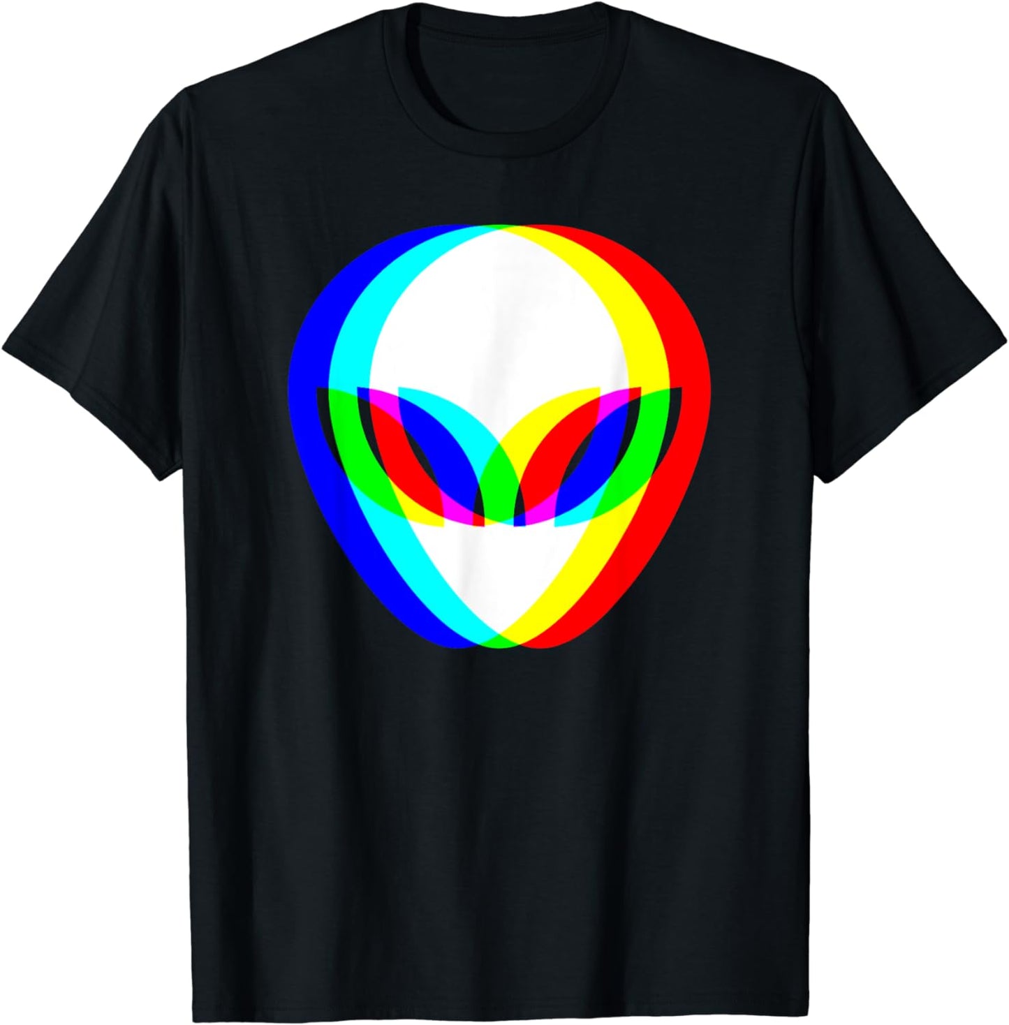 Alien Head Trippy Vaporwave Techno Rave EDM Music Festival T-Shirt