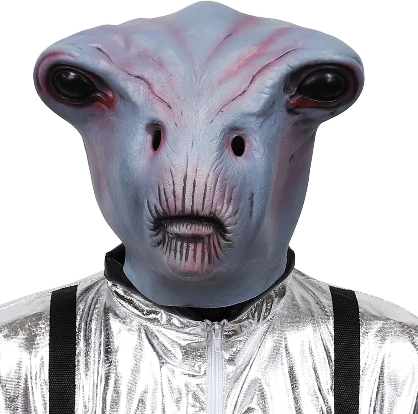 3D Realistic Alien Mask Alien Latex Full Head Masks UFO Prank Costume Mask for Adult Halloween Cosplay Party Props Scary Party Decoration Novelty Mask