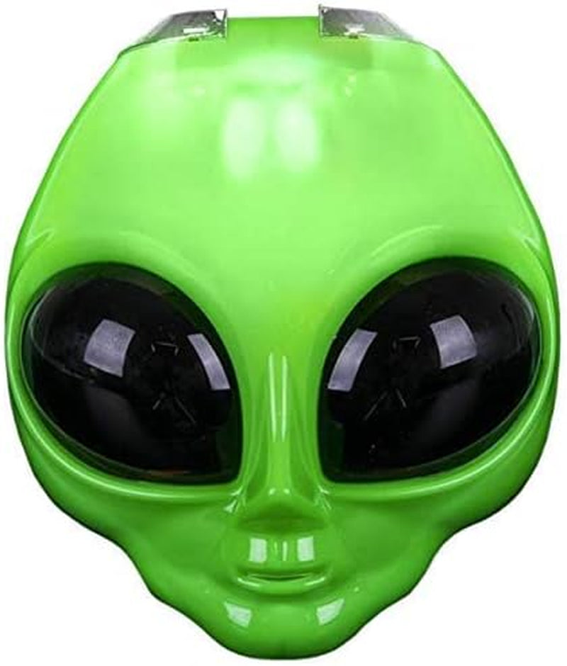 8 Inch Light-Up Flip Green Alien Mask, One per Order