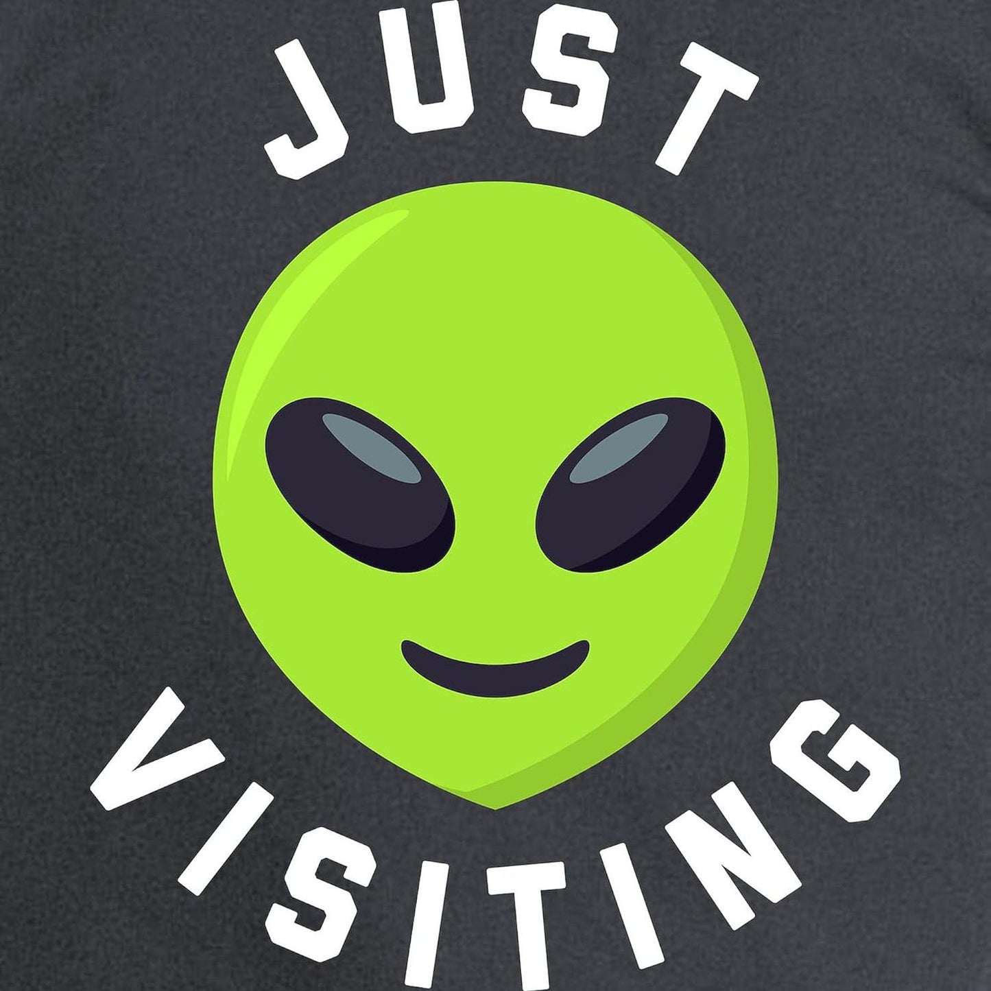 Just Visiting Alien Emoji Long Long Sleeve T