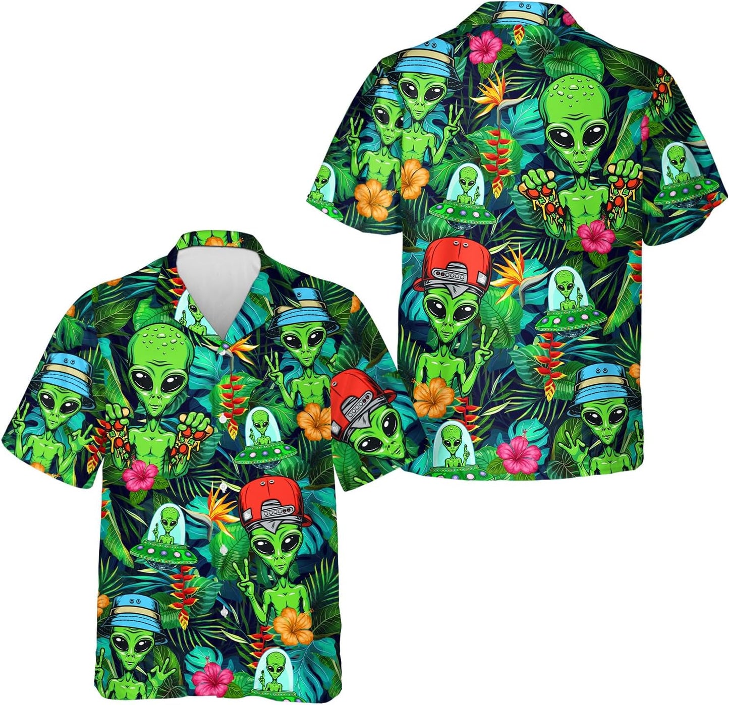 Mushroom Hawaiian Shirts for Men - Mushroom Shirt, Mushroom Shirts for Men, Mushroom Stripe Button Down