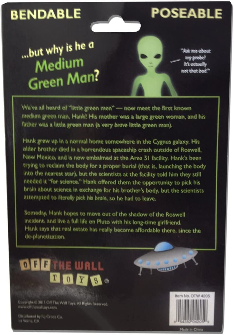 Bendable Glow in the Dark Alien Toy