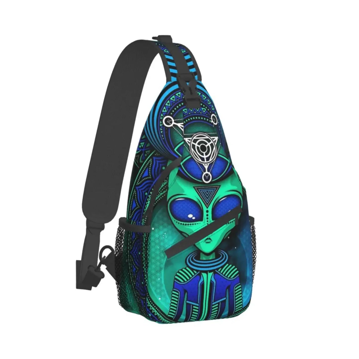 Eye- Catching Alien Sling Backpack 