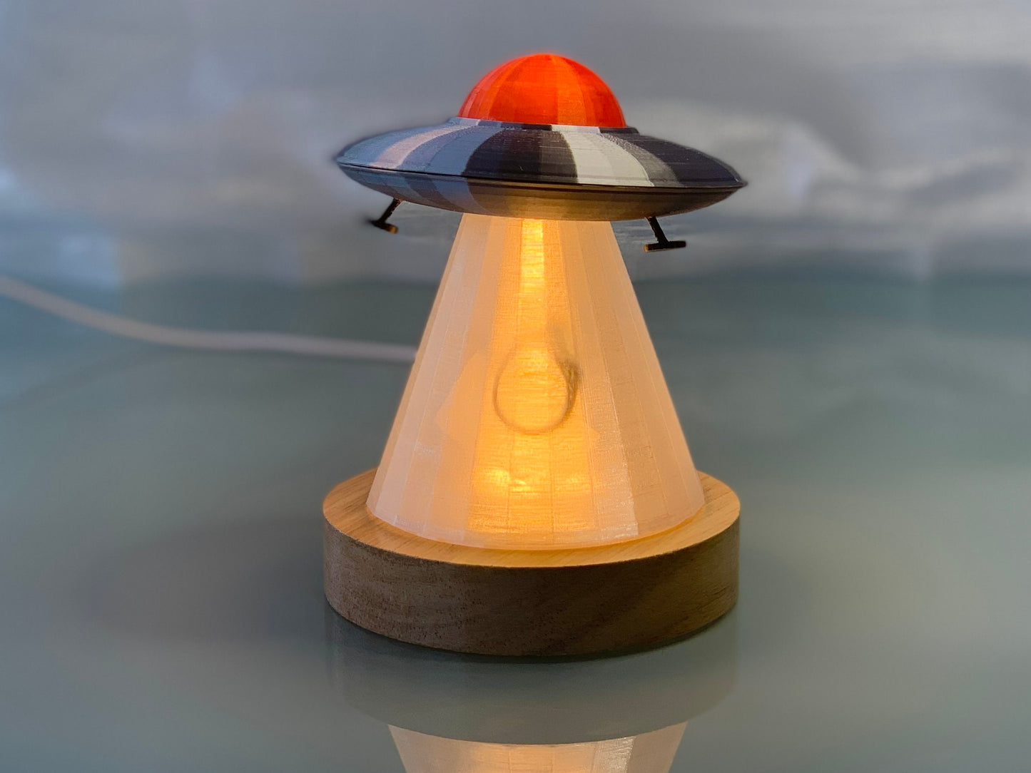 Handmade UFO Saucer Lamp